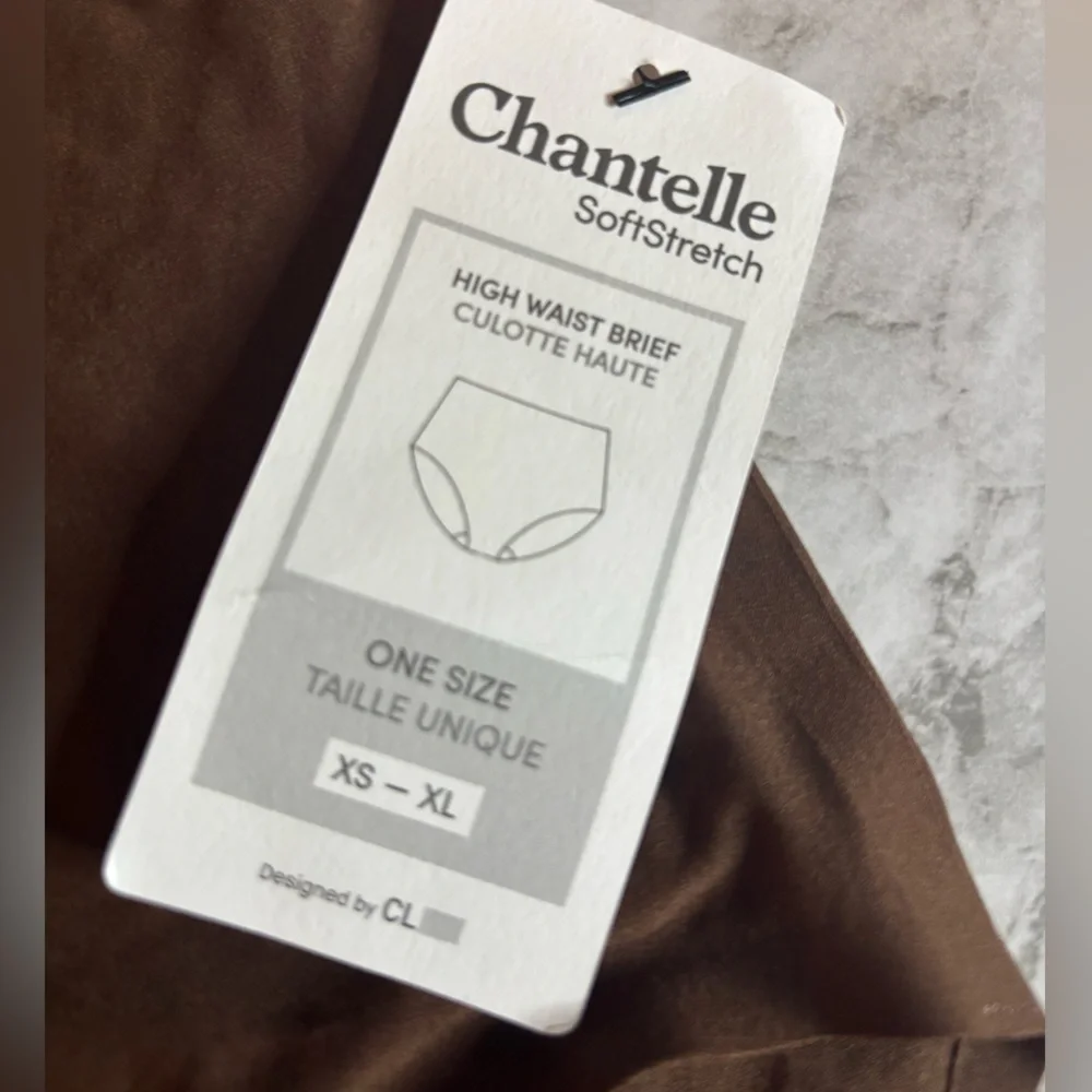 NWT CHANTELLE Softstretch Chocolate Brown Women's high waist briefs ONE SIZE - Picture 3 of 5